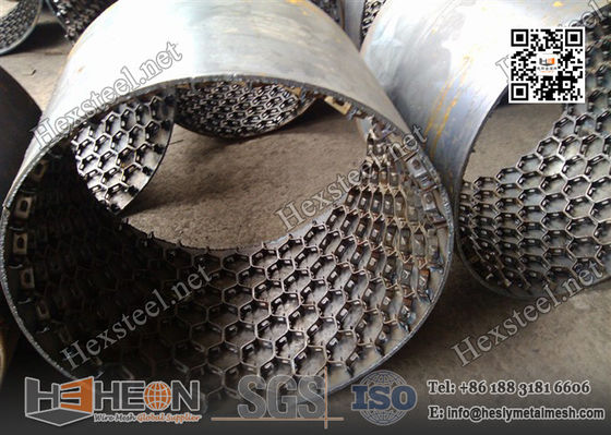 China Stainless Steel 410S grade 14gauge X 3/4&quot; depth Hexmesh with Bonding hole for refractory line supplier
