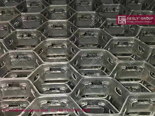 China Stainless Steel 309 Hex-Mesh Grating | 1.5X19X46mm | Cyclones refractory lining supplier