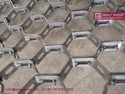 China Hexmesh with bonding holes 304H S.S  | 25mm height X 2mm THK | China Hex mesh Exporter supplier