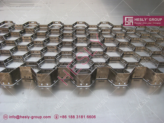 China SAE1020 Hex Mesh for mining industry, Hex grid | thickness 2.0mm, height 19mm, opening 50mm supplier