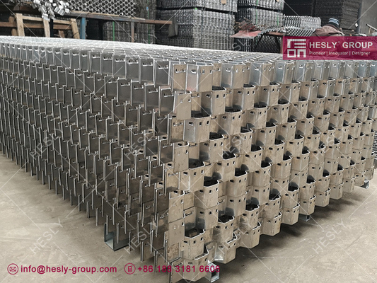 China HESLY™ clinched, rectangular bar,  SAE1020 with protruding lances | 3'X10' | hexsteel refractory lining supplier