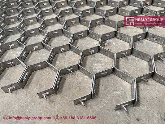 China Hex-mesh Grating | stainless steel 309 | 19X1.5mm strips | 50mm hexagonal hole -HESLY group supplier