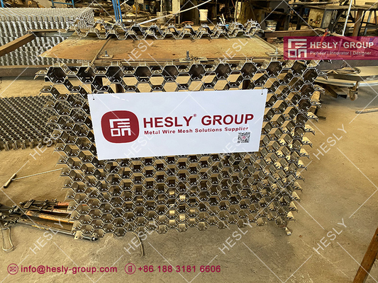 China Hexmetal Refractory Armour Lining | 2.0X40X50mm | Stainless Steel 304H | Hesly Brand, China Factory Sales supplier