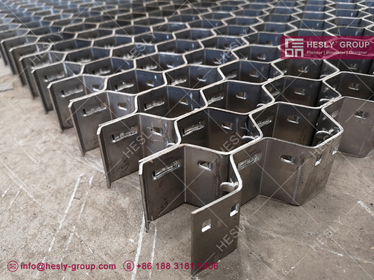 China Stainless Steel 309S Hexsteel for Furnaces and Incinerators Refractory Lining | 50mm x2mm strips | 60mm hexagonal hole supplier