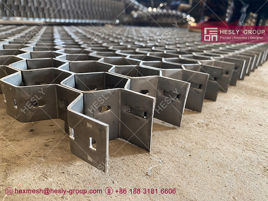 China Refractory Hexsteel  for Tanks Stacks holders Lining | Stainless Steel 309S | 2&quot; hexagonal hole | 60mm height, 2mm strip supplier