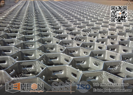 China Stainless Steel 321 grade 14gauge X 3/4&quot; depth Hexmesh Grating for refractory line supplier