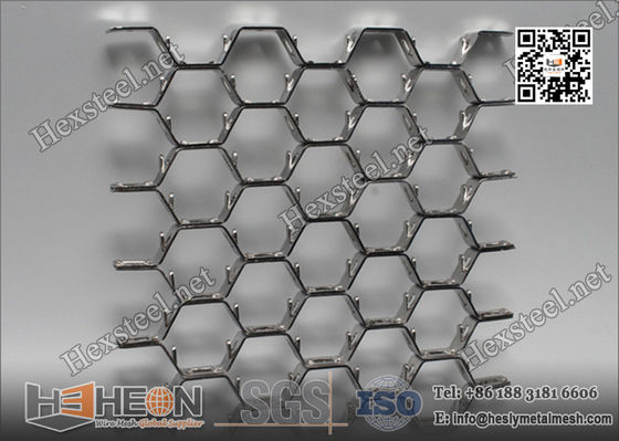 China AISI316 Hex Metal with lance | 1&quot; depthX14 gauge | China Stainless Steel Hexmetal Factory supplier