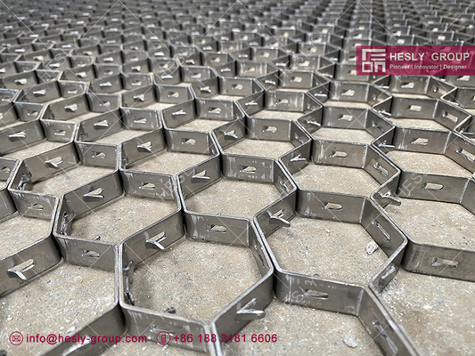 China SS304H Hex Mesh Cyclones Body for Oil Refinery, Height 25mm, 50mm hex-hole, 1X2m, HESLY Brand, China factory sales supplier
