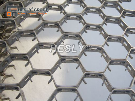 China 19mm height Din 1.4001 Hexmesh for Refractory Linings in boiler flue | China Hex-Mesh Supplier | 1mx1m, 50pcs/pallet supplier