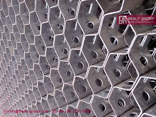 China AISI304H Hexsteel H type | 19mmX1.5mm steel strip | 46mm hexagonal hole | 3'X10' supplier