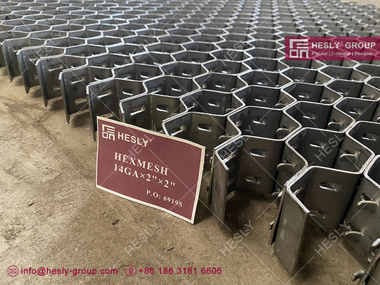 China 304H Stainless Steel Hexmesh | Double Clench Bonding | 14gaX2&quot;X2&quot; | HESLY Brand | China Factory Sales supplier
