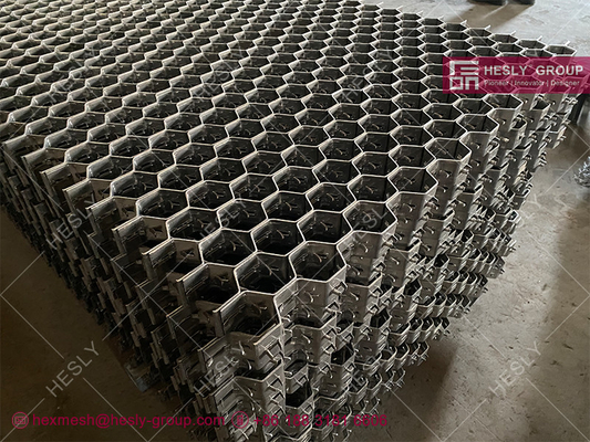 SS410S Hexagonal Mesh for refractory lining | 25mm deep | 3mm thickness | 3'X8' sheet | Chinese Factory sales supplier