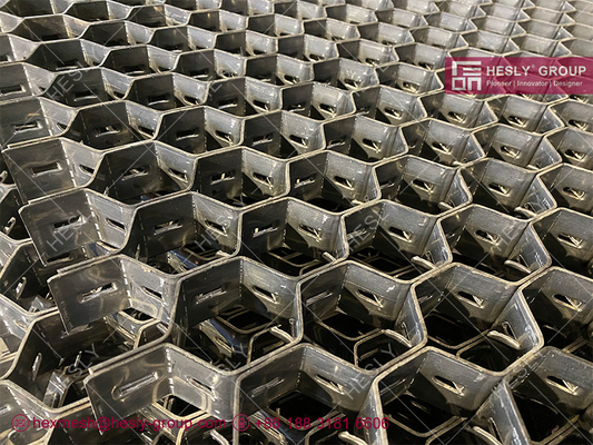 Refractory Hex Mesh | 253MA Carbon Steel | 3.0X25mm strip | 50mm hexagonal hole -HESLY China group supplier
