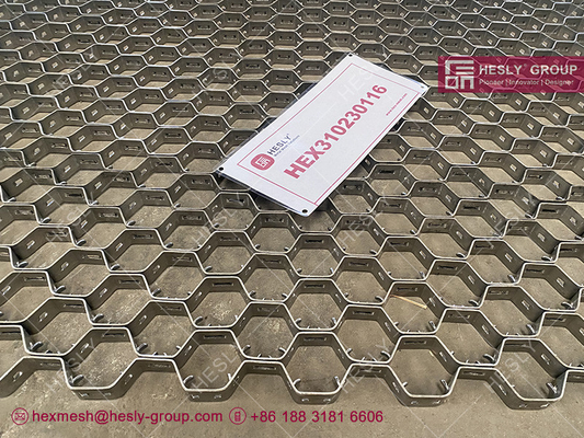 Stainless Steel Expanded Metal Grating Refractory Lining Hexmesh Armour Lining | 25mm deep X 14Ga thick supplier