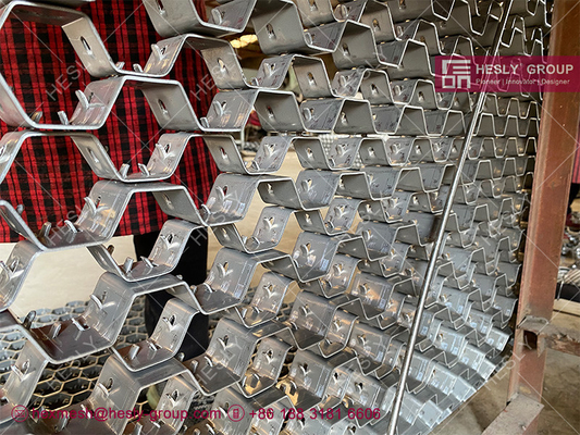 410S Hex steel mesh | 30mm depth | 2inch hexgonal hole | lances type | 3ft by 6ft sheet | Hesly China factory sales supplier