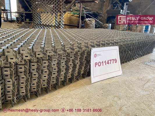 Stainless Steel SUS304 grade Hex Metal Grating for refractory line | 2X30X50mm | Hesly Brand, China Manufacturer supplier