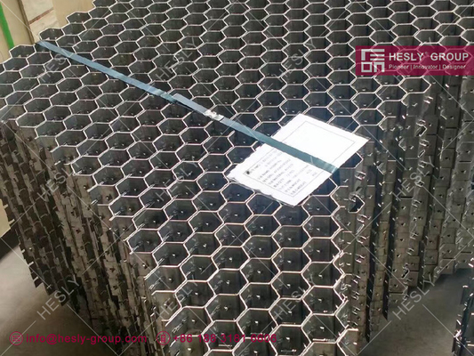 SS304H Hexmetal for Loading Docks, 1.5mm thickness strips, 19mm height, 45mm hexagonal hole, 1X2m sheet, HESLY China supplier