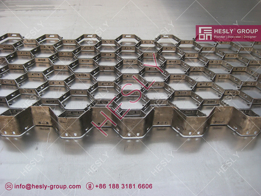 19mm height Din 1.4001 Hexmesh for Refractory Linings in boiler flue | China Hex-Mesh Supplier | 1mx1m, 50pcs/pallet supplier