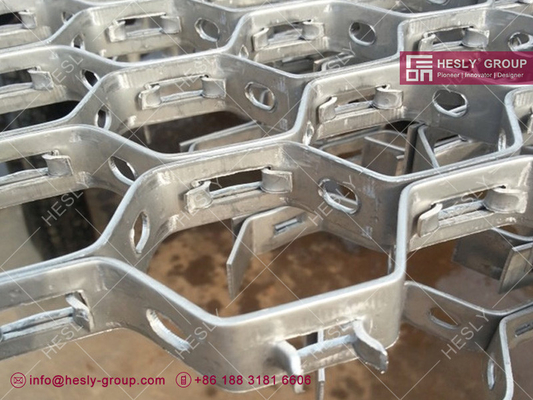 410s hexagonal grating | 15X1.0X50mm Hex Metal Refractory Lining | 1000X1000mm | China Exporter | Hexmesh, Hex Grid supplier