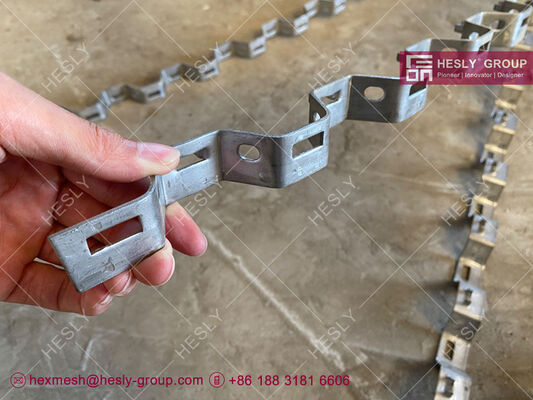 Hex Mesh AISI410s with round Holes 8mm | 20mm height X 2mm thk | 500x500mm | refractory linings supplier