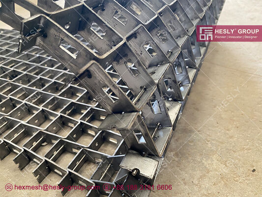 Flexible Metal Mesh with bonding holes, 2×25mm strips, 3mm steel rod, HESLY China factory sales supplier
