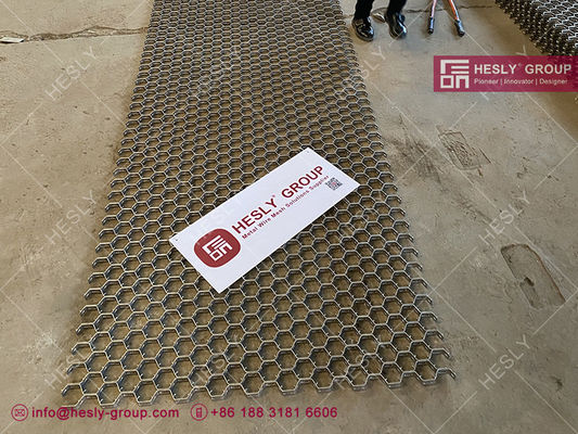 SAE1020 Hex Mesh for mining industry, Hex grid | thickness 2.75mm, height 25mm, opening 50mm
